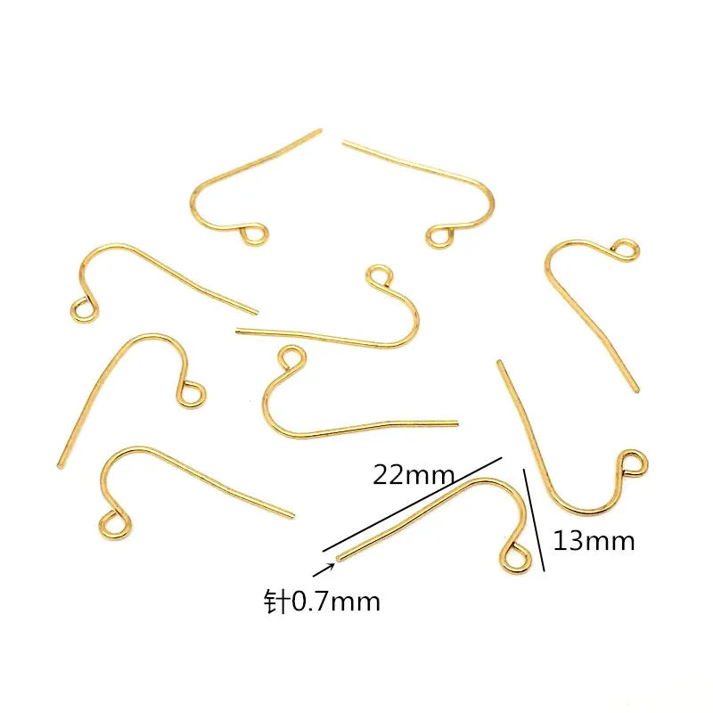 50Pcs Hypoallergenic Surgical Stainless Steel Multi Design Blank Ear Wire Fish Hooks for DIY Earring Jewelry Making Findings