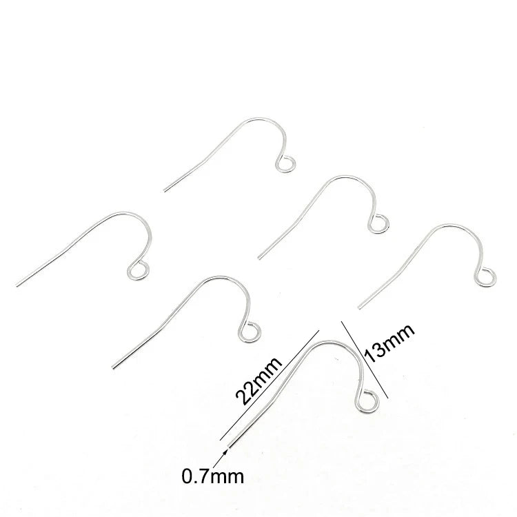 50Pcs Hypoallergenic Surgical Stainless Steel Multi Design Blank Ear Wire Fish Hooks for DIY Earring Jewelry Making Findings