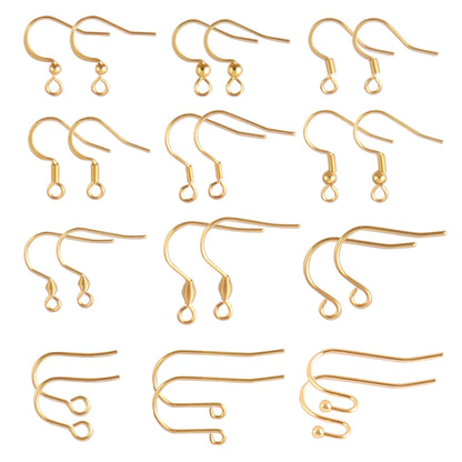 50pcs 316 Stainless Steel Earring Hooks French Earrings DIY Earring Clasp Findings Supplies For Jewelry Making Wholesale Parts