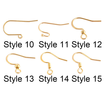 50pcs 316 Stainless Steel Earring Hooks French Earrings DIY Earring Clasp Findings Supplies For Jewelry Making Wholesale Parts