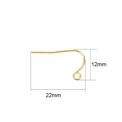 50pcs Hypoallergenic Stainless Steel Earrings Hooks Nickel Free Anti Allergy Earring Clasp Wire For Diy Jewelry Findings Making