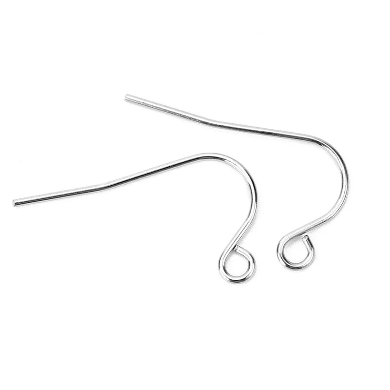50pcs Hypoallergenic Stainless Steel Earrings Hooks Nickel Free Anti Allergy Earring Clasp Wire For Diy Jewelry Findings Making