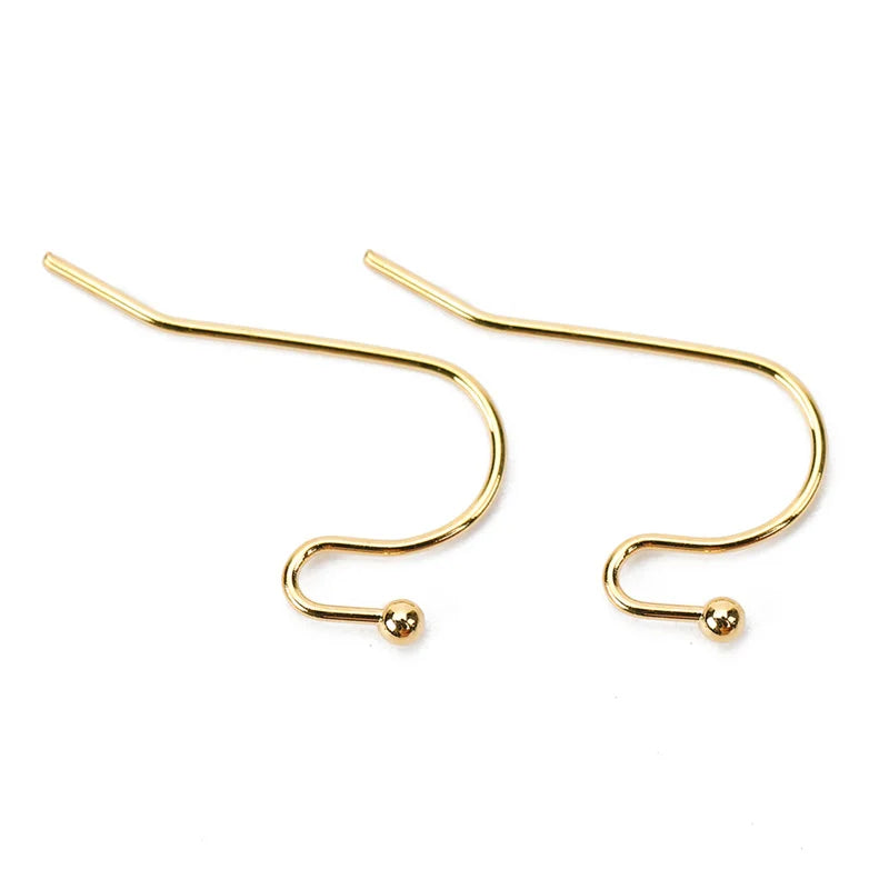 50pcs Hypoallergenic Stainless Steel Earrings Hooks Nickel Free Anti Allergy Earring Clasp Wire For Diy Jewelry Findings Making