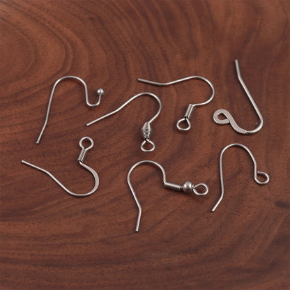 50pcs/Lot Hypoallergenic Stainless Steel Earring Hooks For Jewelry Making Ear Hook Diy Earrings Earwire Clasps Accessories