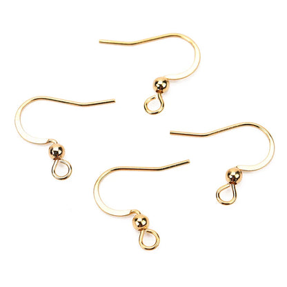 8000 pcs Stainless Steel Hypoallergenic Earring Hooks 17*20mm Gold Color Earring Clasp Wire Diy Jewelry Making Findings Accessories