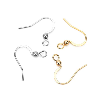 8000 pcs Stainless Steel Hypoallergenic Earring Hooks 17*20mm Gold Color Earring Clasp Wire Diy Jewelry Making Findings Accessories