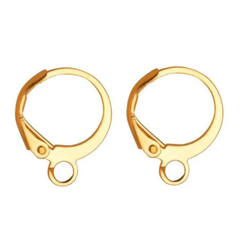 50pcs Stainless Steel Jewelry French Earring Hooks Findings Not Allergic Ear Hook Earrings Clasps For DIY Jewelry Making