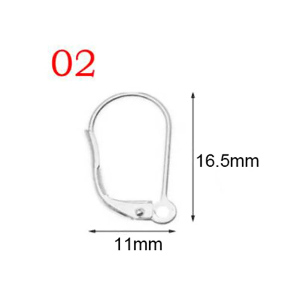 50pcs Stainless Steel Jewelry French Earring Hooks Findings Not Allergic Ear Hook Earrings Clasps For DIY Jewelry Making