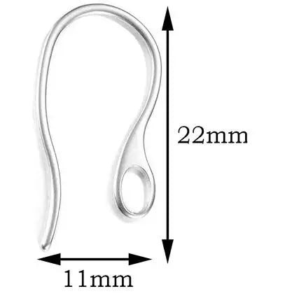 50pcs Stainless Steel Jewelry French Earring Hooks Findings Not Allergic Ear Hook Earrings Clasps For DIY Jewelry Making