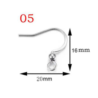 50pcs Stainless Steel Jewelry French Earring Hooks Findings Not Allergic Ear Hook Earrings Clasps For DIY Jewelry Making