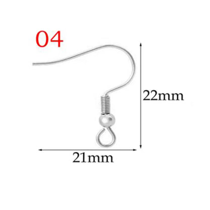 50pcs Stainless Steel Jewelry French Earring Hooks Findings Not Allergic Ear Hook Earrings Clasps For DIY Jewelry Making