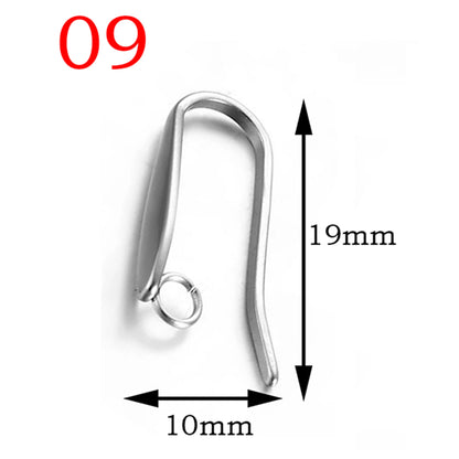 50pcs Stainless Steel Jewelry French Earring Hooks Findings Not Allergic Ear Hook Earrings Clasps For DIY Jewelry Making