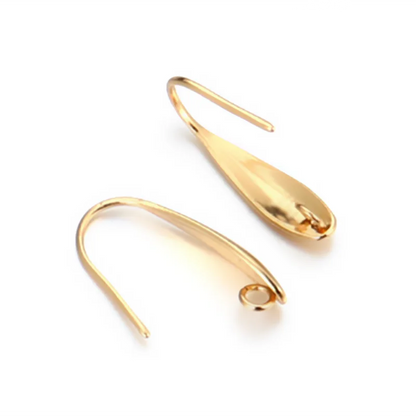 50pcs Stainless Steel Jewelry French Earring Hooks Findings Not Allergic Ear Hook Earrings Clasps For DIY Jewelry Making