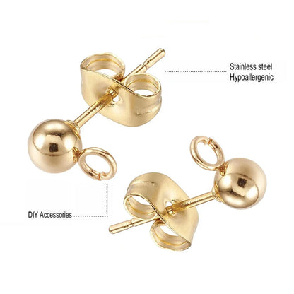 50pcs Stainless Steel Jewelry French Earring Hooks Findings Not Allergic Ear Hook Earrings Clasps For DIY Jewelry Making