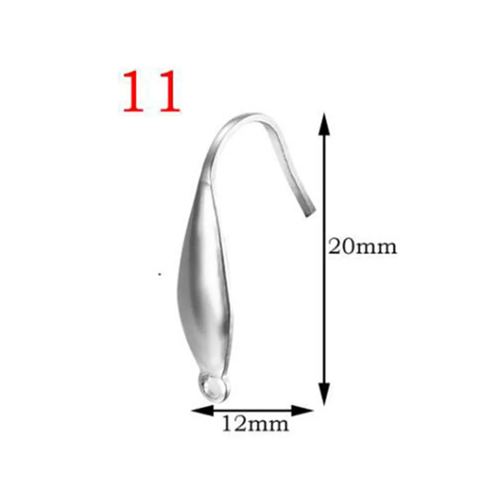 50pcs Stainless Steel Jewelry French Earring Hooks Findings Not Allergic Ear Hook Earrings Clasps For DIY Jewelry Making