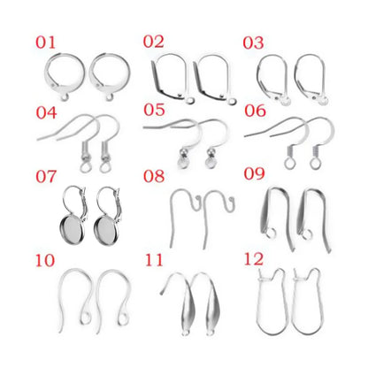 50pcs Stainless Steel Jewelry French Earring Hooks Findings Not Allergic Ear Hook Earrings Clasps For DIY Jewelry Making