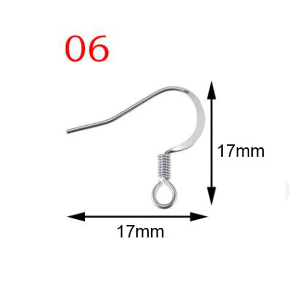 50pcs Stainless Steel Jewelry French Earring Hooks Findings Not Allergic Ear Hook Earrings Clasps For DIY Jewelry Making