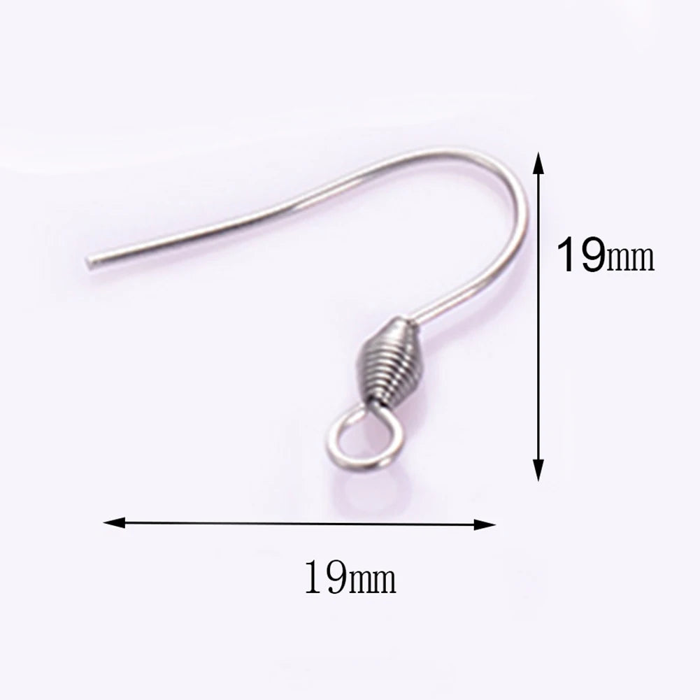 50pcs Stainless Steel Jewelry French Earring Hooks Findings Not Allergic Ear Hook Earrings Clasps For DIY Jewelry Making