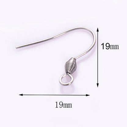 50pcs Stainless Steel Jewelry French Earring Hooks Findings Not Allergic Ear Hook Earrings Clasps For DIY Jewelry Making