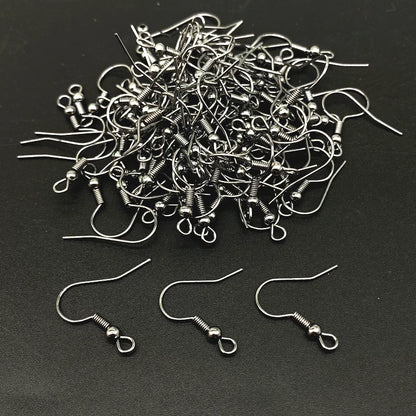 50pcs/lot 20x17mm Gold Color Silver  Ear Hooks Earrings Clasps Findings Jewelry Making Accessories Earring DIY