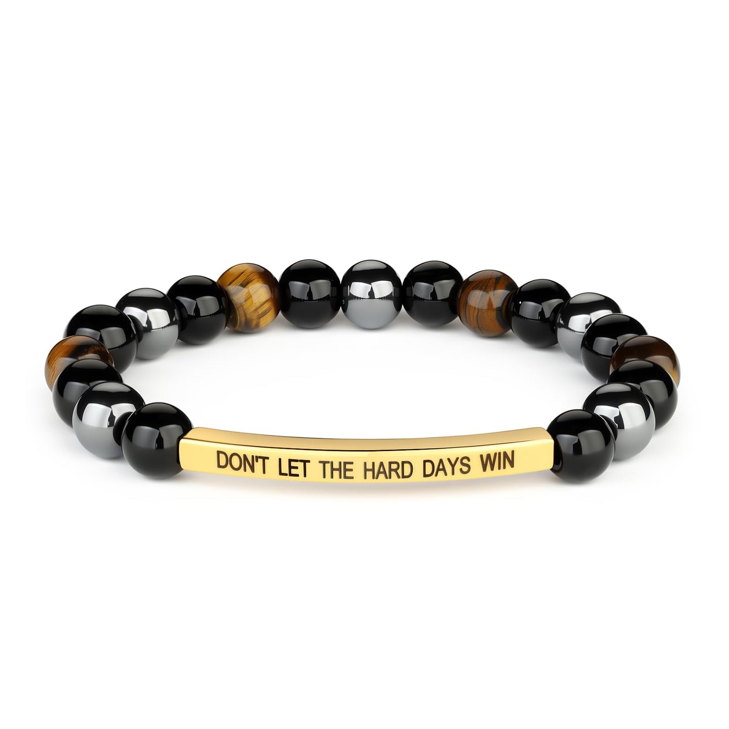 Dont Let The Hard Days Win Bracelet for Women Men, Handmade Braided Adjustable Wrap Stainless Steel To My Daughter/Best Friend Inspirational Gifts Ladies Jewelry