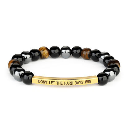 Dont Let The Hard Days Win Bracelet for Women Men, Handmade Braided Adjustable Wrap Stainless Steel To My Daughter/Best Friend Inspirational Gifts Ladies Jewelry