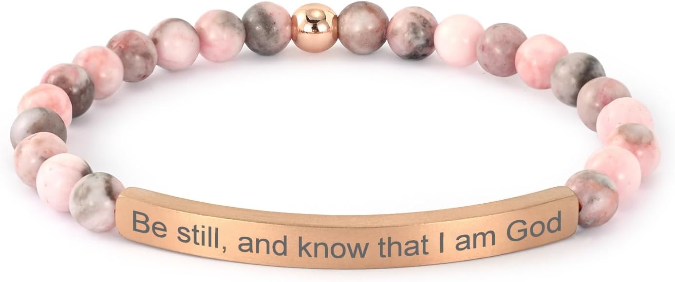 Inspirational Bracelets for Women,18K Gold Plated Christian Bible Verse Faith Jewelry, Religious Jesus Prayer Gift for Mom, Sister, Friend
