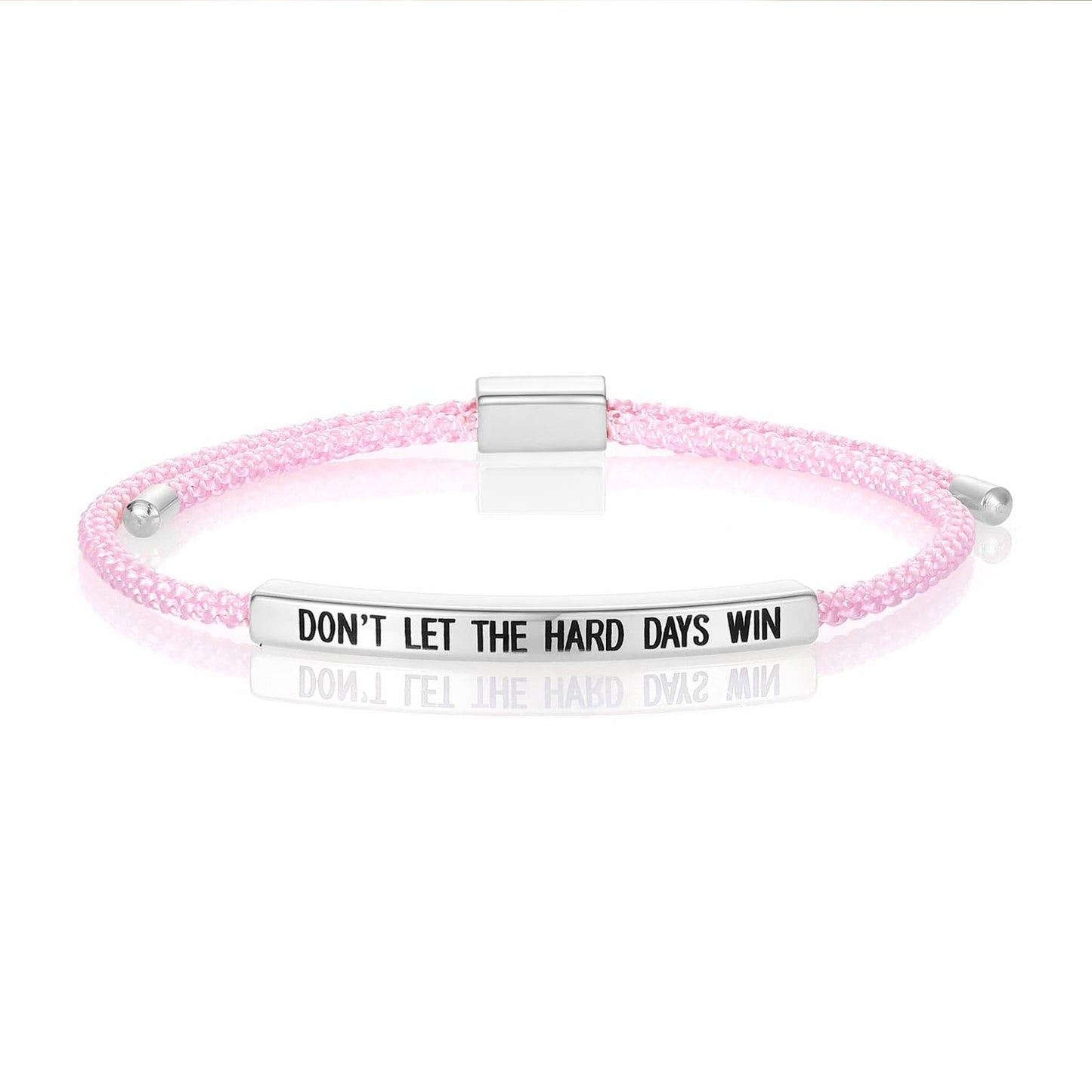 Dont Let The Hard Days Win Bracelet for Women Men, Handmade Braided Adjustable Wrap Stainless Steel To My Daughter/Best Friend Inspirational Gifts Ladies Jewelry