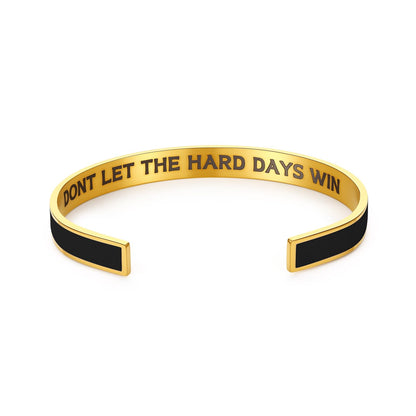 Dont Let The Hard Days Win Bracelet for Women Men, Handmade Braided Adjustable Wrap Stainless Steel To My Daughter/Best Friend Inspirational Gifts Ladies Jewelry
