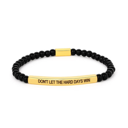 Dont Let The Hard Days Win Bracelet for Women Men, Handmade Braided Adjustable Wrap Stainless Steel To My Daughter/Best Friend Inspirational Gifts Ladies Jewelry