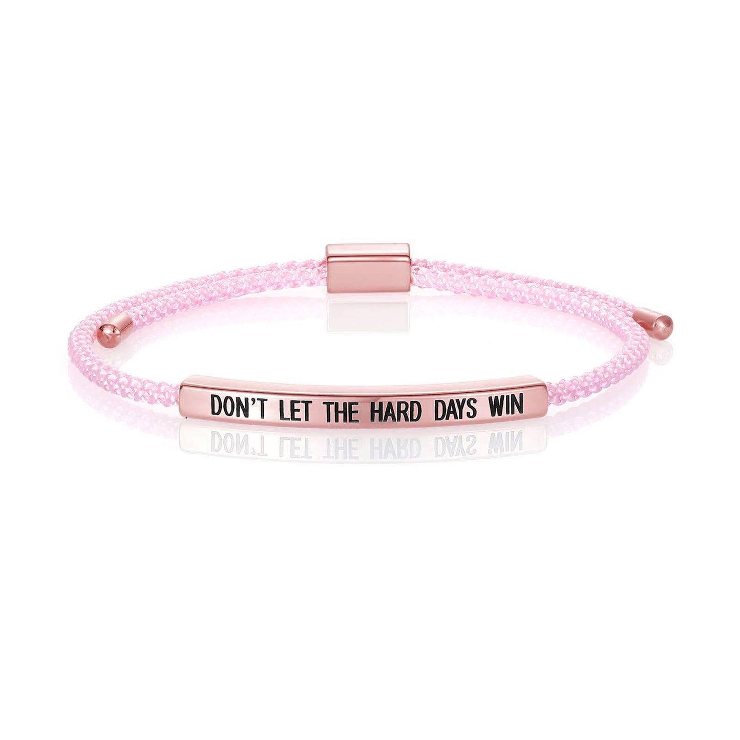 Dont Let The Hard Days Win Bracelet for Women Men, Handmade Braided Adjustable Wrap Stainless Steel To My Daughter/Best Friend Inspirational Gifts Ladies Jewelry