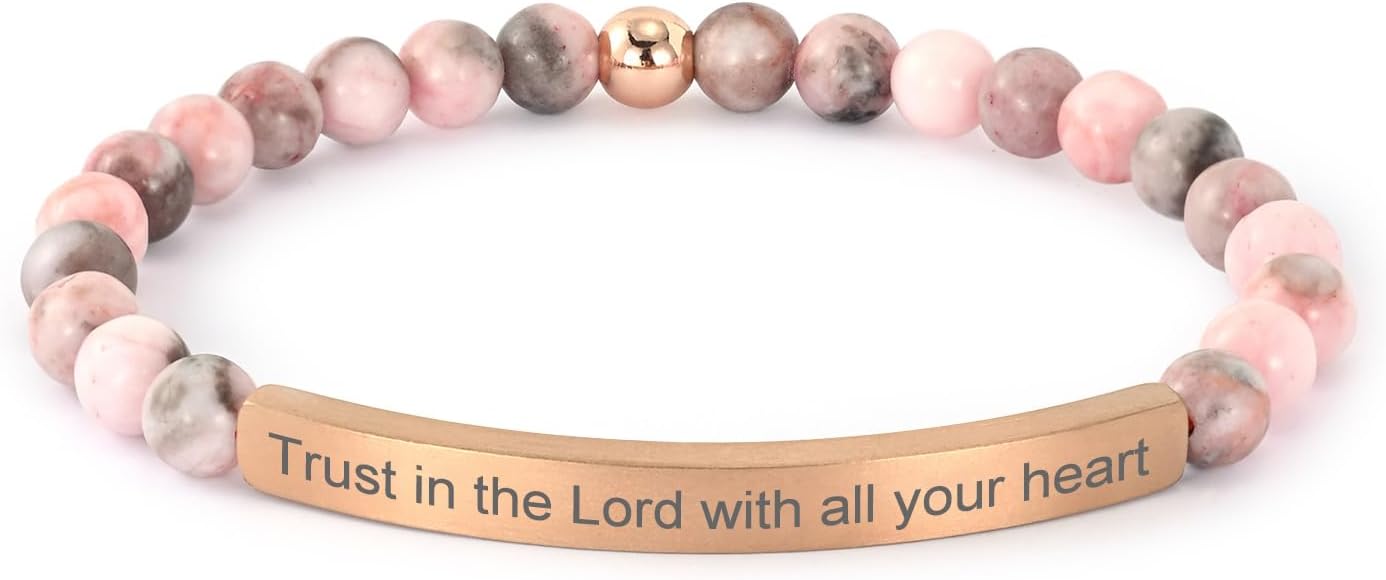 Inspirational Bracelets for Women,18K Gold Plated Christian Bible Verse Faith Jewelry, Religious Jesus Prayer Gift for Mom, Sister, Friend