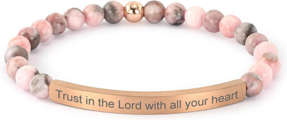 Inspirational Bracelets for Women,18K Gold Plated Christian Bible Verse Faith Jewelry, Religious Jesus Prayer Gift for Mom, Sister, Friend