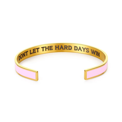 Dont Let The Hard Days Win Bracelet for Women Men, Handmade Braided Adjustable Wrap Stainless Steel To My Daughter/Best Friend Inspirational Gifts Ladies Jewelry
