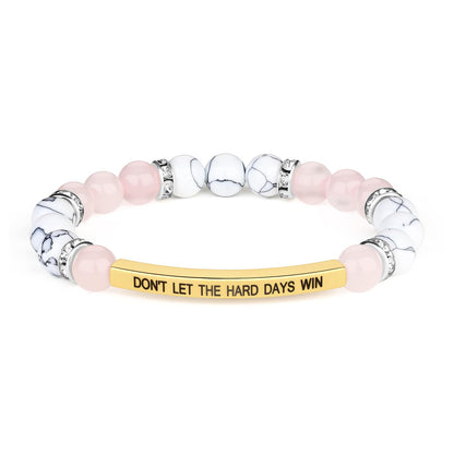Dont Let The Hard Days Win Bracelet for Women Men, Handmade Braided Adjustable Wrap Stainless Steel To My Daughter/Best Friend Inspirational Gifts Ladies Jewelry