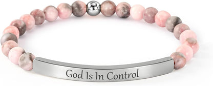 Inspirational Bracelets for Women,18K Gold Plated Christian Bible Verse Faith Jewelry, Religious Jesus Prayer Gift for Mom, Sister, Friend