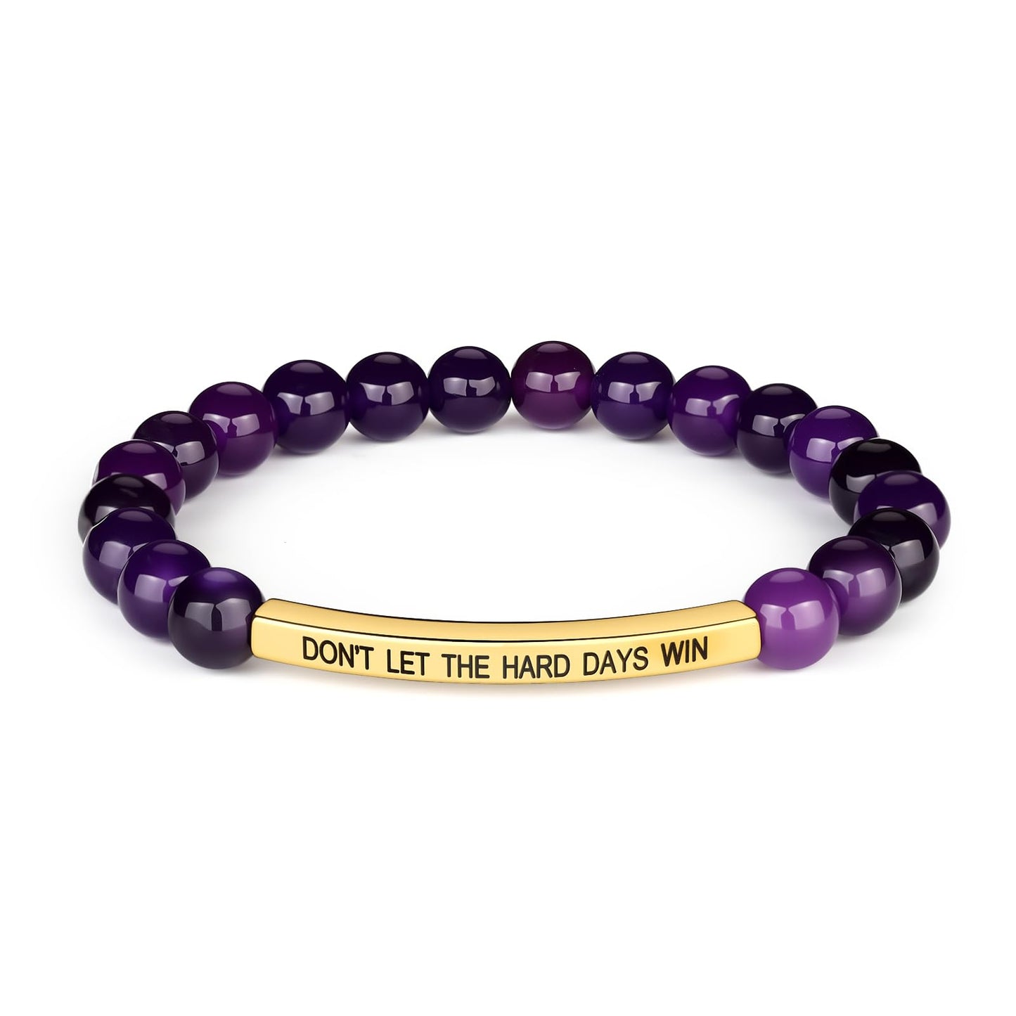 Dont Let The Hard Days Win Bracelet for Women Men, Handmade Braided Adjustable Wrap Stainless Steel To My Daughter/Best Friend Inspirational Gifts Ladies Jewelry