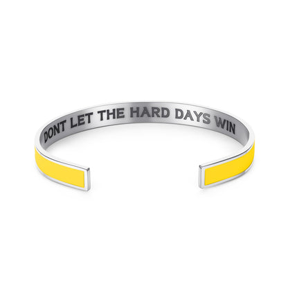 Dont Let The Hard Days Win Bracelet for Women Men, Handmade Braided Adjustable Wrap Stainless Steel To My Daughter/Best Friend Inspirational Gifts Ladies Jewelry