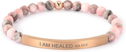 Inspirational Bracelets for Women,18K Gold Plated Christian Bible Verse Faith Jewelry, Religious Jesus Prayer Gift for Mom, Sister, Friend