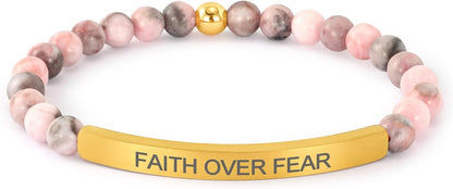 Inspirational Bracelets for Women,18K Gold Plated Christian Bible Verse Faith Jewelry, Religious Jesus Prayer Gift for Mom, Sister, Friend