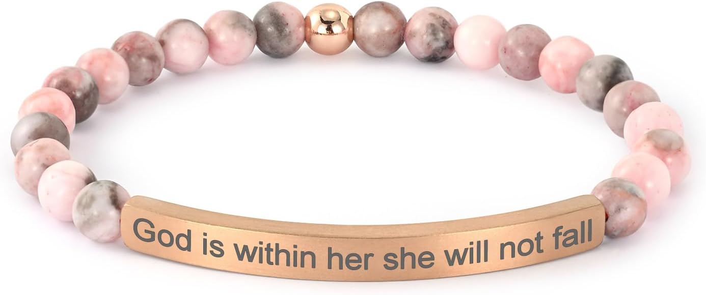 Inspirational Bracelets for Women,18K Gold Plated Christian Bible Verse Faith Jewelry, Religious Jesus Prayer Gift for Mom, Sister, Friend