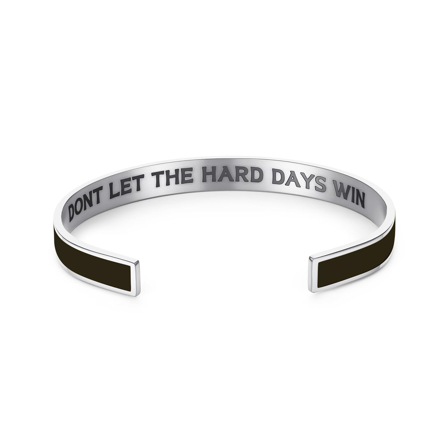 Dont Let The Hard Days Win Bracelet for Women Men, Handmade Braided Adjustable Wrap Stainless Steel To My Daughter/Best Friend Inspirational Gifts Ladies Jewelry