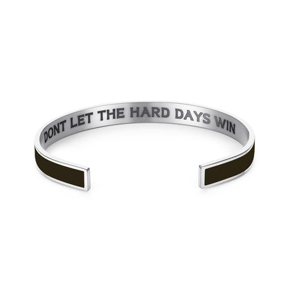 Dont Let The Hard Days Win Bracelet for Women Men, Handmade Braided Adjustable Wrap Stainless Steel To My Daughter/Best Friend Inspirational Gifts Ladies Jewelry