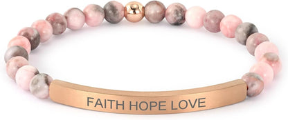 Inspirational Bracelets for Women,18K Gold Plated Christian Bible Verse Faith Jewelry, Religious Jesus Prayer Gift for Mom, Sister, Friend