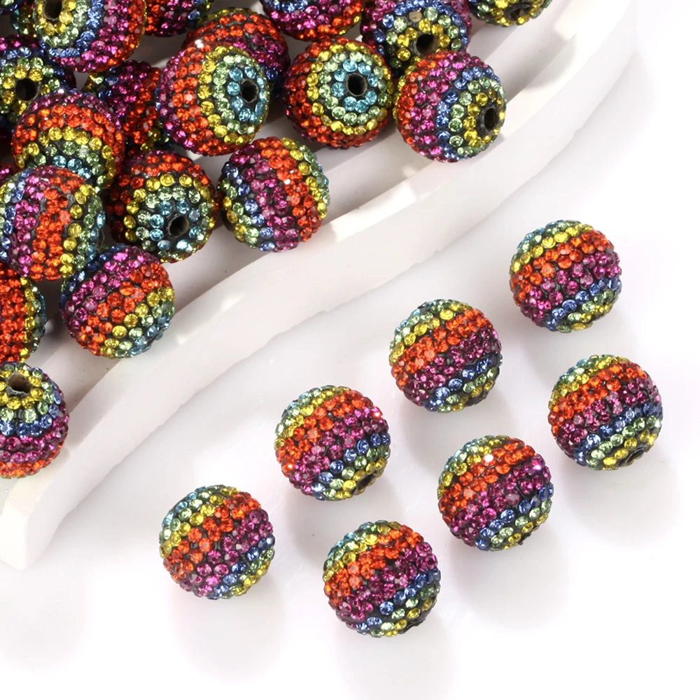 50PCS 16mm Colorful Disco Ball Christmas Cube Beads For Jewelry Making Findings DIY Bracelet Necklace Earring Accessories