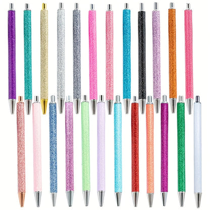 48/24pcs Creative Press Multi-Color UV DTF Pen Blanks Spray Glue Pen With Glitter And Gradient Colors For Wraps Metal & Plastic Versions Office Writing Candy Color Ballpoint Pen