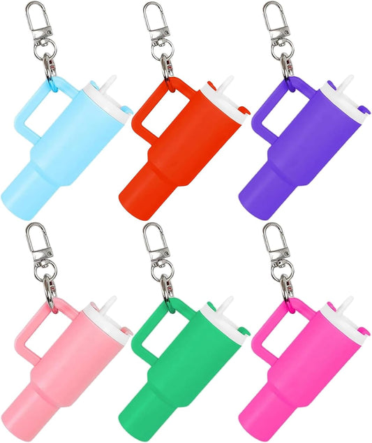 1 Pcs Stanleey Chapstick Holder Key Chain Stanleey Cup Keychain Mini Tumbler Keychain Mini Cup Keychain Mini Stanleey Cup Keychain Chapstick Holder Charms for Women Purse Handbag