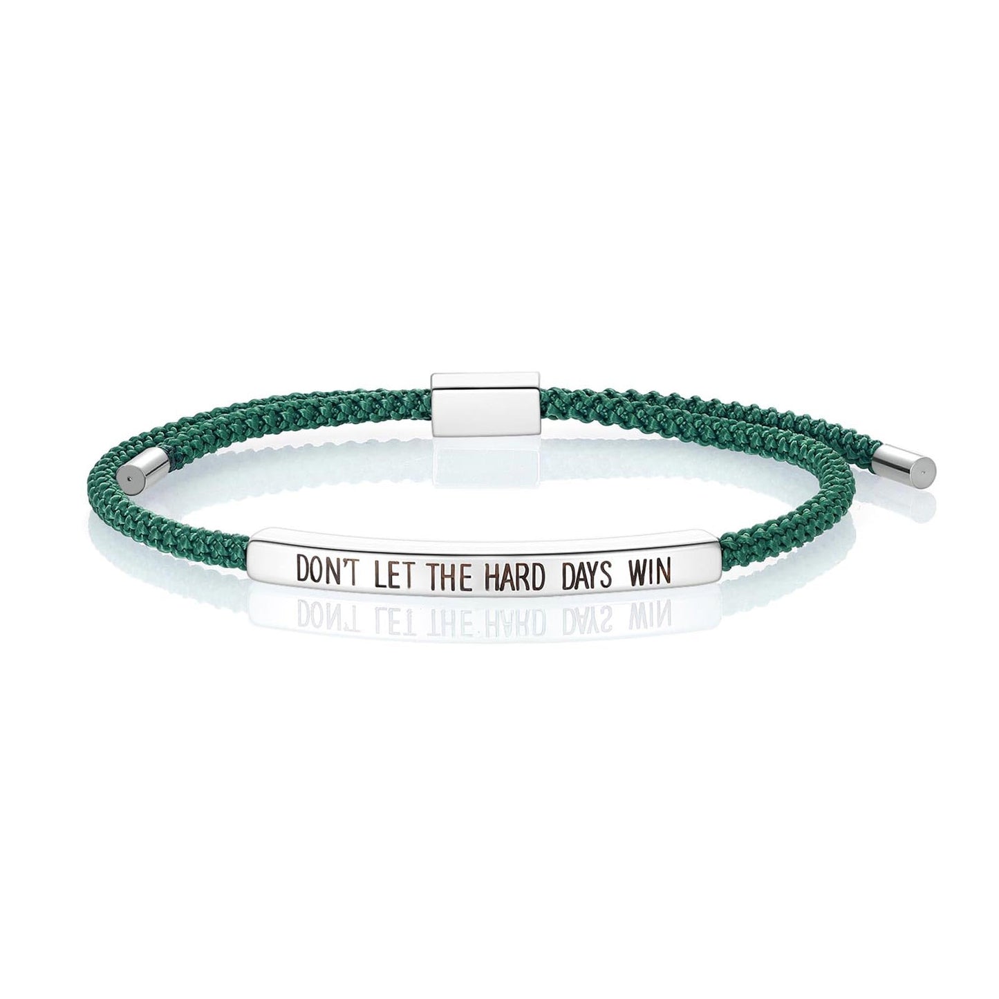 Dont Let The Hard Days Win Bracelet for Women Men, Handmade Braided Adjustable Wrap Stainless Steel To My Daughter/Best Friend Inspirational Gifts Ladies Jewelry