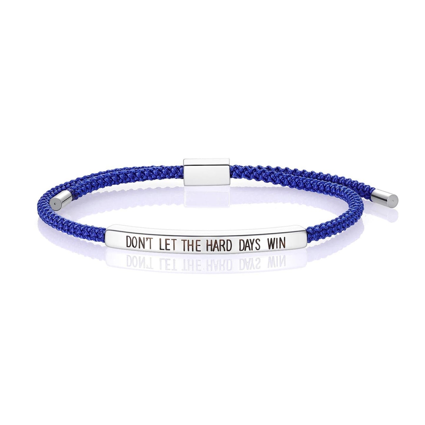 Dont Let The Hard Days Win Bracelet for Women Men, Handmade Braided Adjustable Wrap Stainless Steel To My Daughter/Best Friend Inspirational Gifts Ladies Jewelry