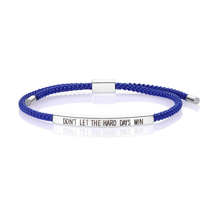 Dont Let The Hard Days Win Bracelet for Women Men, Handmade Braided Adjustable Wrap Stainless Steel To My Daughter/Best Friend Inspirational Gifts Ladies Jewelry